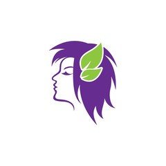 Natural spa logo icon illustration