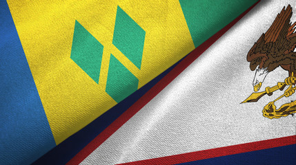 Saint Vincent and the Grenadines and American Samoa two flags