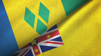 Saint Vincent and the Grenadines and Niue two flags