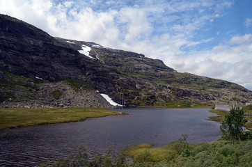 Railway travel in Norway.Views in the train. The Bergen - Oslo train. Norway