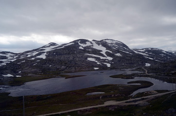 Railway travel in Norway.Views in the train. The Bergen - Oslo train. Norway