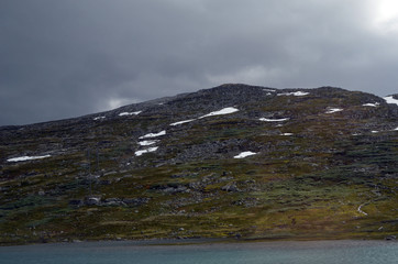 Railway travel in Norway.Views in the train. The Bergen - Oslo train. Norway