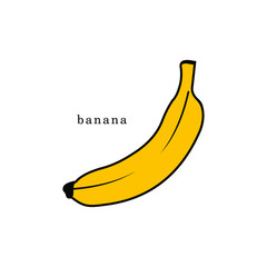 Vector design illustration of a banana.