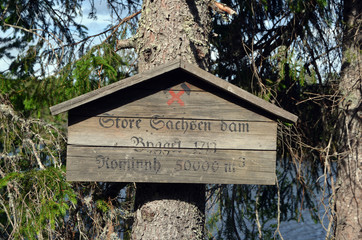 Abandoned mining village in the forest. Norway