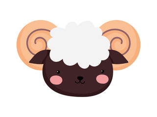 goat face farm animal cartoon background