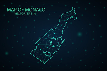 Monaco map. Vector illustration eps 10.