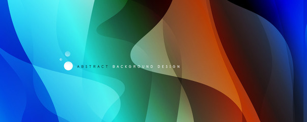 Trendy simple fluid color gradient abstract background with dynamic wave line effect. Vector Illustration For Wallpaper, Banner, Background, Card, Book Illustration, landing page