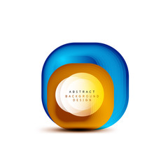 Square geometric banners with 3d smooth blend effect. Digital technology trendy icon design. Vector Illustration For Wallpaper, Banner, Background, Card, Book Illustration, landing page