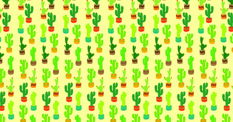cactus pattern background design 03