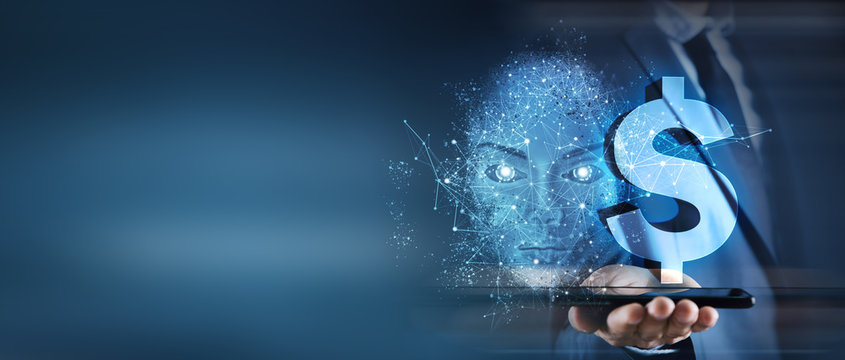 business concept artificial intelligence and money