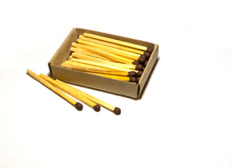 yellow matches in the box
