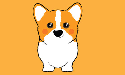 Corgi dogs cartoon vector