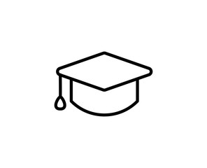 Graduation cap line icon
