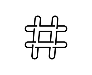 Hashtag line icon