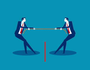 Local business competition. Concept business competitive vector illustration, Conflict