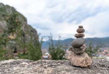 Balanced stones in Totorapaccha, Cusco, Perú