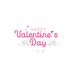 Valentines day background with heart pattern and typography of happy valentines day text . Vector illustration. Wallpaper, invitation, posters, brochure,