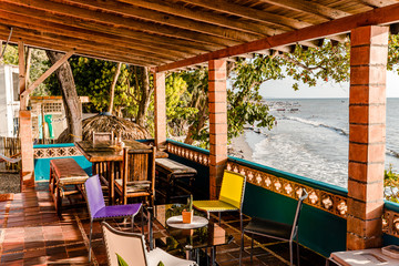 Balcony near the sea and with some chairs
