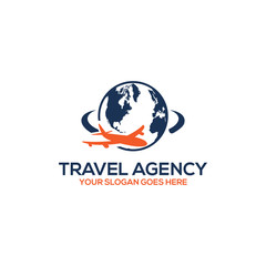 Global travel agency, plane tour vector illustration, good for your travel,hotel logo