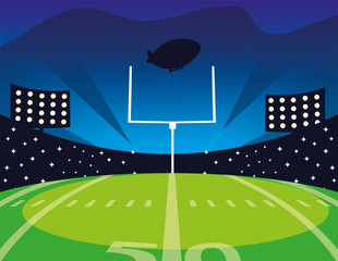 american football field with bright lights © djvstock