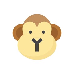 china new year related monkey face vector in flat design