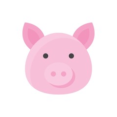 china new year related pig face vector in flat design