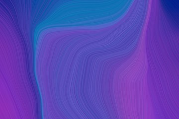 Fototapeta premium abstract fluid lines and waves and waves wallpaper background with slate blue, strong blue and moderate violet colors. art for sale. can be used as texture, background or wallpaper