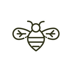 bee insect wildlife nature line design