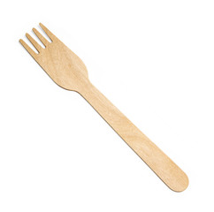 Wooden   fork isolated