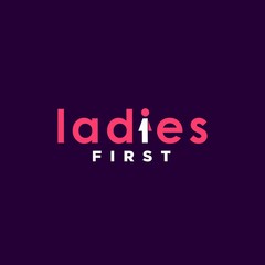simple ladies logo design inspiration . ladies first logo design inspiration . ladies first negative space logo design