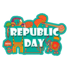 Sale Promotion Advertisement banner for 26th January, Happy Republic Day of India in vector background