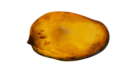 Bad mango on a white background Clipping Path  