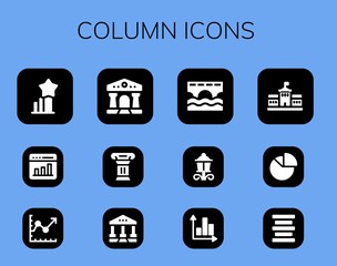 Modern Simple Set of column Vector filled Icons