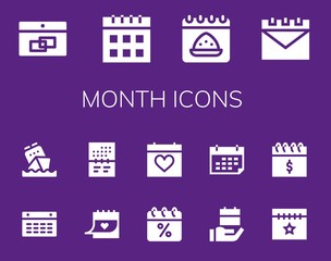 month icon set