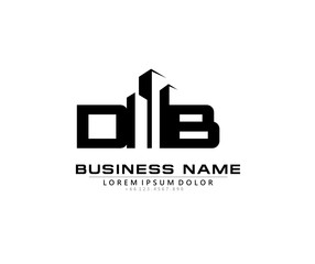 D B DB Initial building logo concept