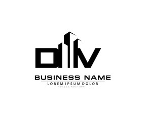 D V DV Initial building logo concept