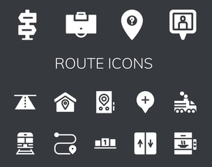 Modern Simple Set of route Vector filled Icons