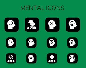 mental icon set