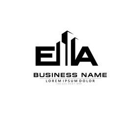 E A EA Initial building logo concept
