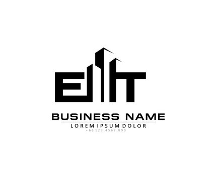 E T ET Initial Building Logo Concept