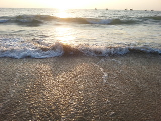 waves on the beach
