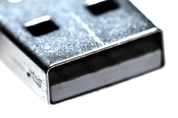 usb flash card close-up on the white background
