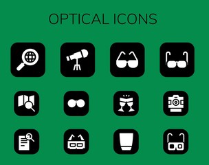 optical icon set
