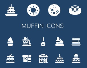 Fototapeta na wymiar muffin icon set