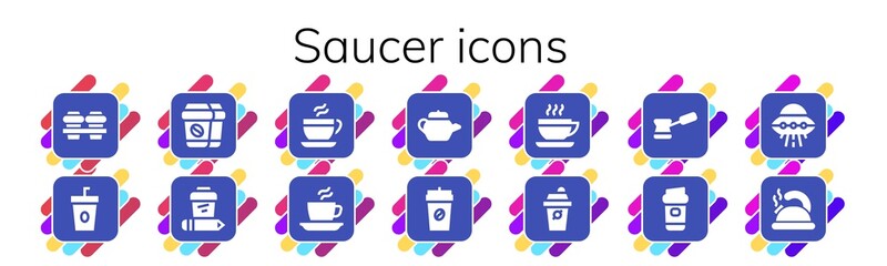 saucer icon set