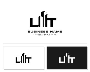 L T LT Initial building logo concept