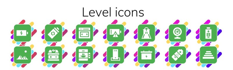 level icon set