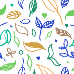 Environmental background. Natural hand-drawn organic food label, eco banner, healthy food concept, herbal seamless ornament, leaf pattern. Eco texture for green thinking — Spring. Modern agriculture.