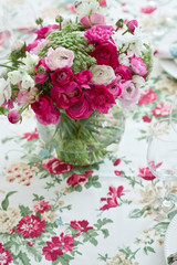 bouquet of pink ranunculus