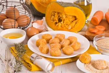 Pumpkin chicken meatballs.